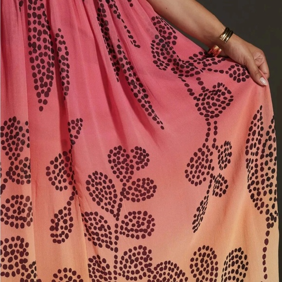 Anthropologie Verb by Pallavi Singhee V-Neck Ombre Maxi Dress Sz XXS - Picture 2 of 8